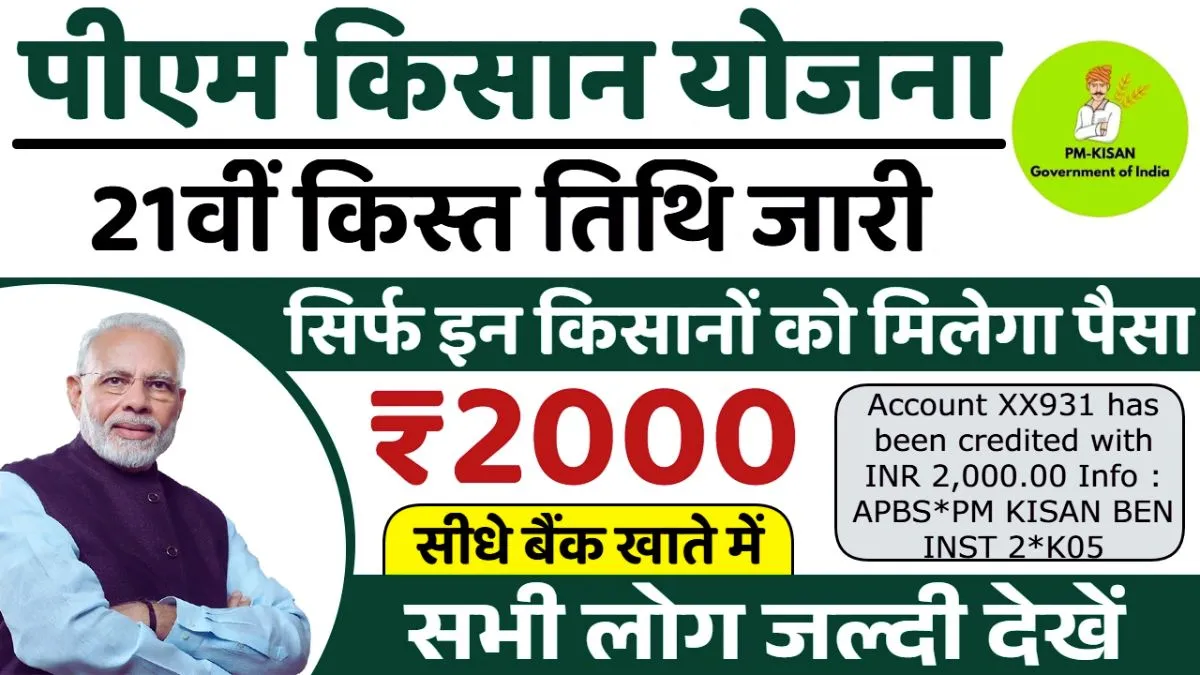 PM Kisan 21th Installment Date